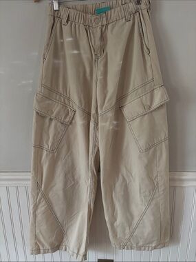 Alab Y2K Leo Cargo Rave Pants Wide Leg Cargo Pants 100% Cotton